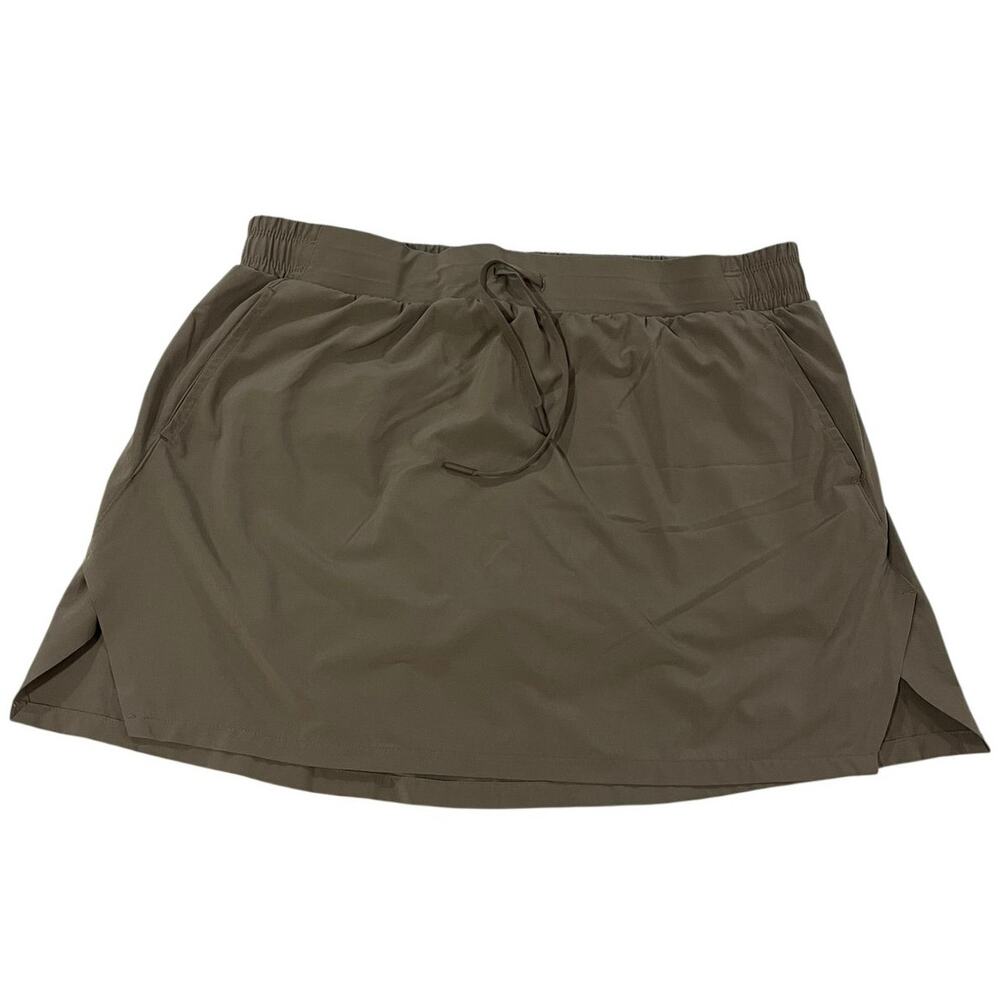 All in Motion Women’s Large Brown Taupe Athletic Running Skort Built-In Shorts